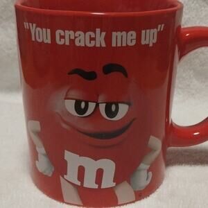 M&M's Red Character "You crack me up" Original Advertising Mug Candy & Nuts